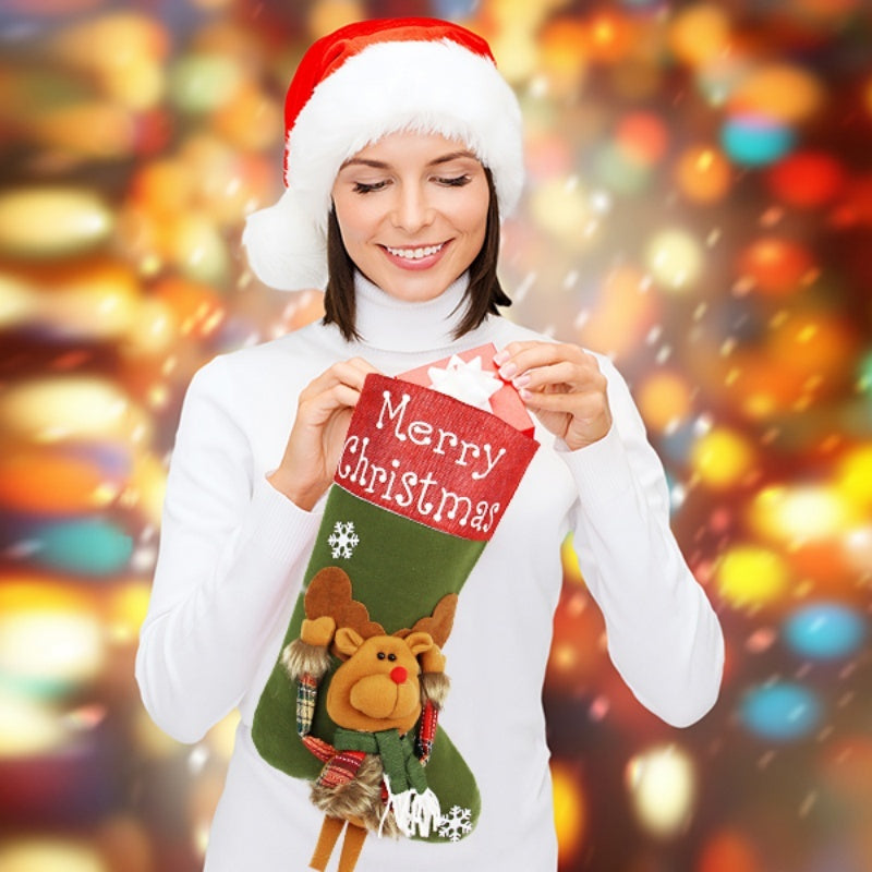2024 New Year Xmas Big Stockings Set Decorations Christmas 3D Plush Big Sock Christmas Tree Pendant Decorating Supplies 2024 New Year Xmas Big Stockings Set Decorations Christmas 3D Plush Big Sock Christmas Tree Pendant Decorating Supplies